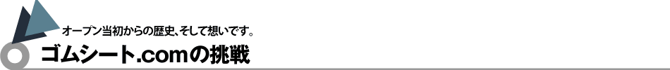 ゴムシート.comの挑戦