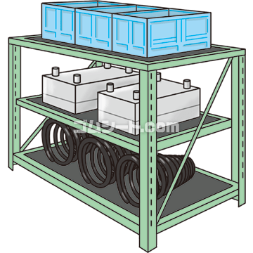 スチールラックにゴムマット