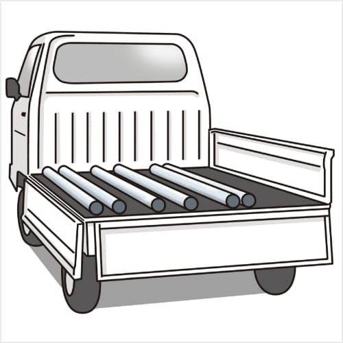 トラックの荷台にゴムマット