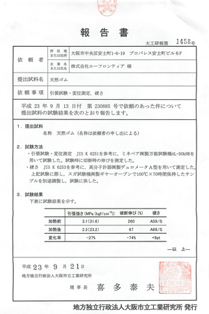 試験報告書サンプル画像